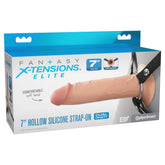 FX Elite 7'' Silicone Hollow Strap-On - Flesh  17.8 cm